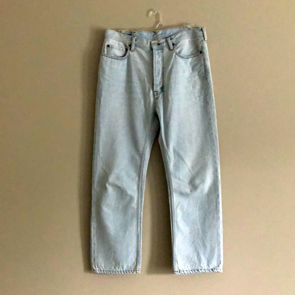 Acne Pale Blue Straight Leg Jeans